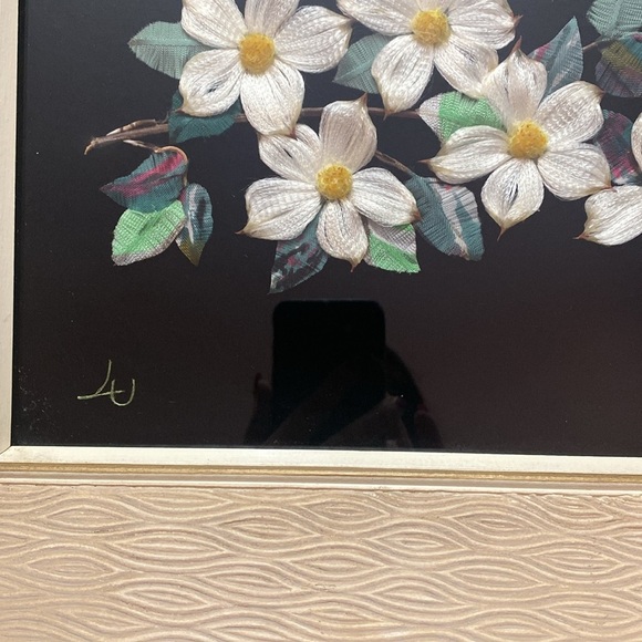 Vintage Floral Art Print in Textured Frame - Picture 10 of 16